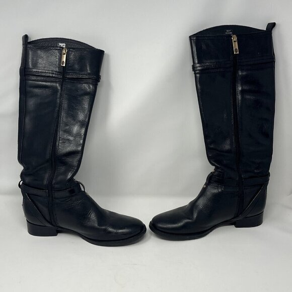 Tory Burch 'Calista' riding boots leather black 8M - Picture 7 of 14